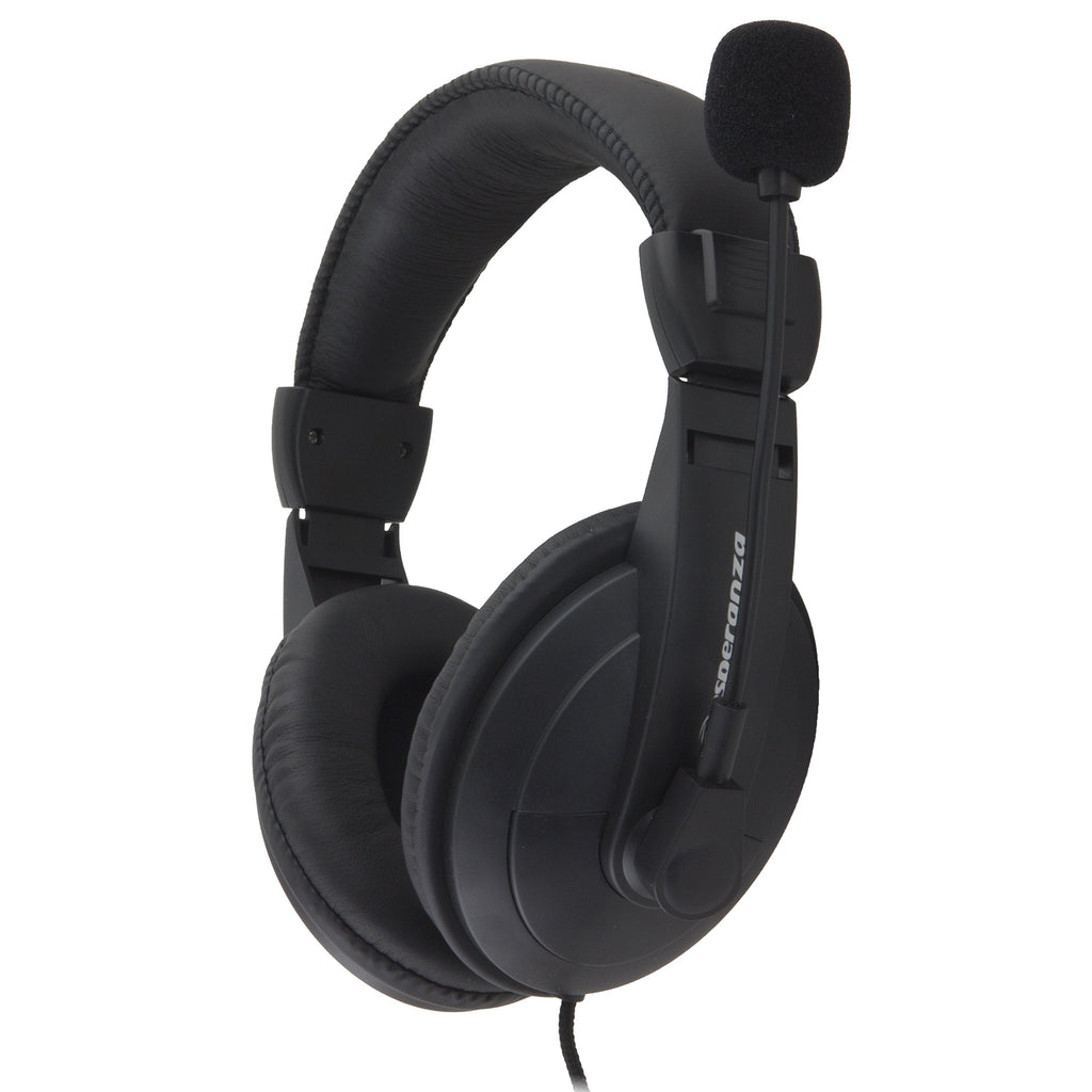 Auscultadores Esperanza EH103 Stereo com Microfone Preto