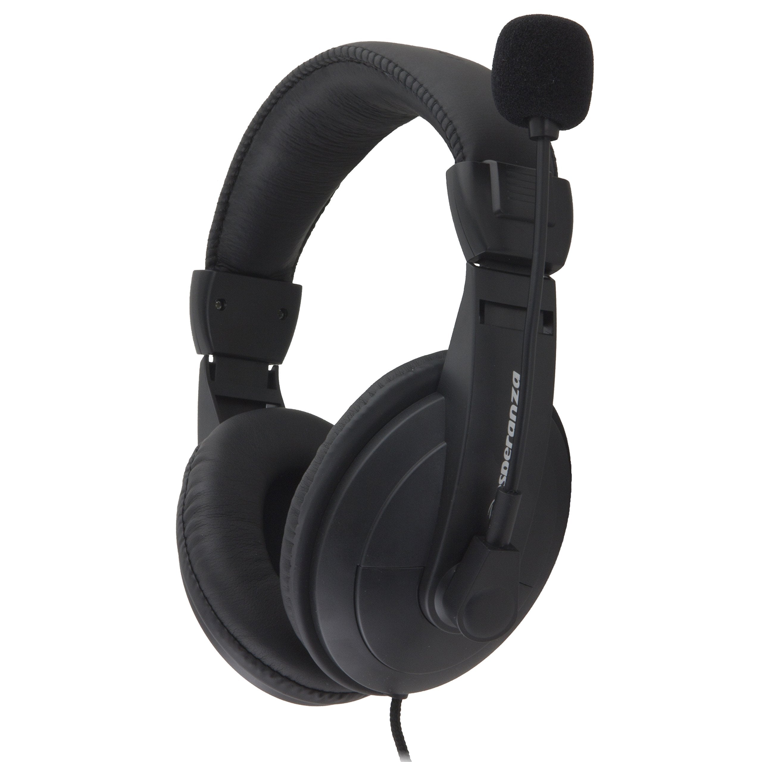 Auscultadores Esperanza EH103 Stereo com Microfone Preto