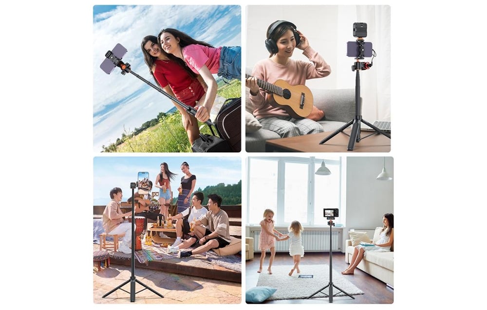 Tripé Premium Puluz para Smartphone com SelfieStick  1.4m PU730B