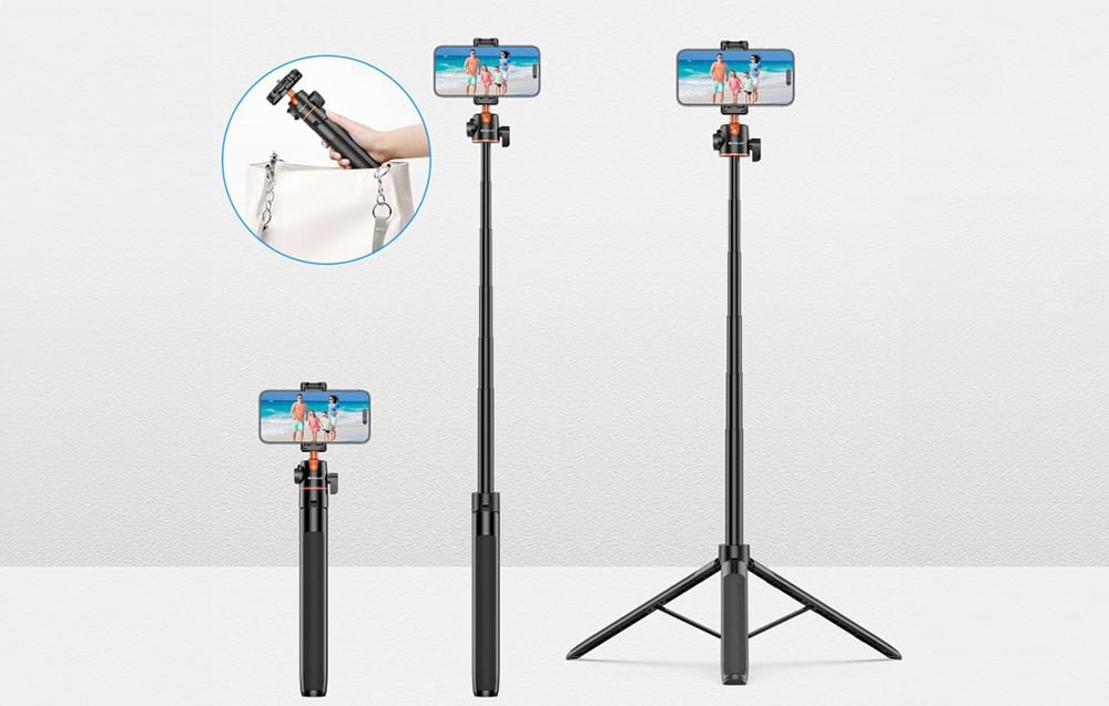 Tripé Premium Puluz para Smartphone com SelfieStick  1.4m PU730B