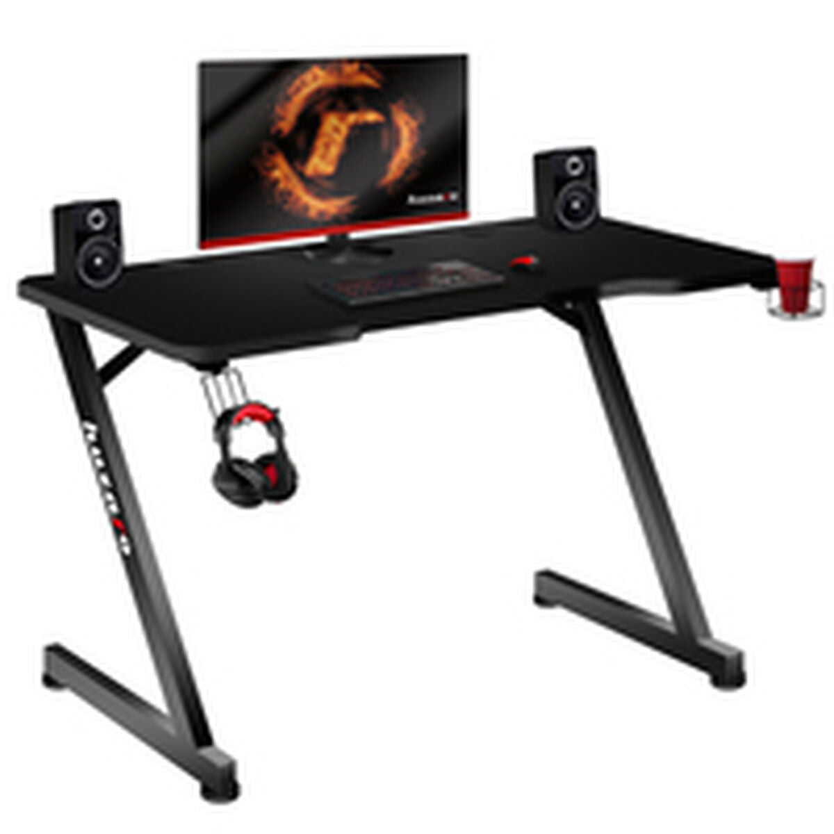 Huzaro Hero 2.5 Gaming Desk, Black Aluminum, 120 x 60 cm