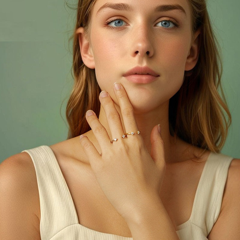 Anel Simples com Moissanite