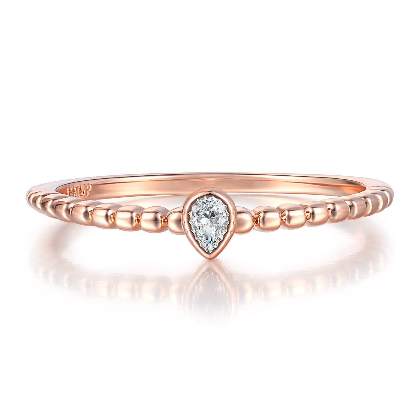 Minimalist Ring with Cubic Zirconia