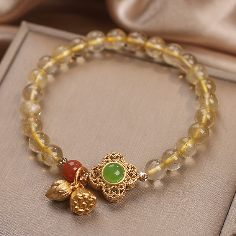 Citrine Lotus Bracelet