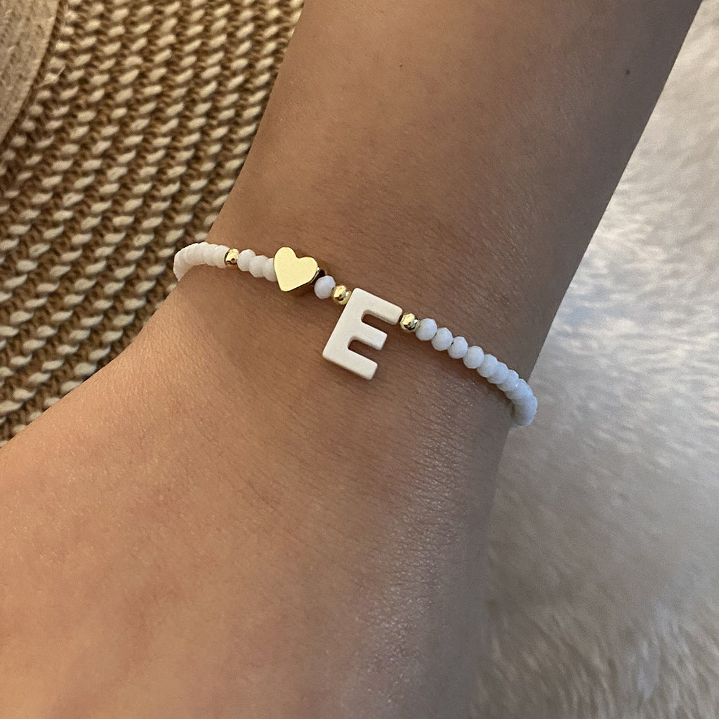 Bracelet with Letter and Heart