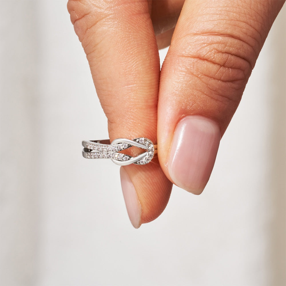 Anel Nó com Zircónia