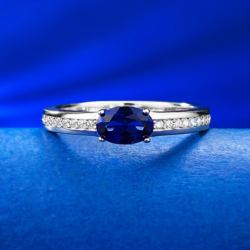 Serene Night Ring with Cubic Zirconia