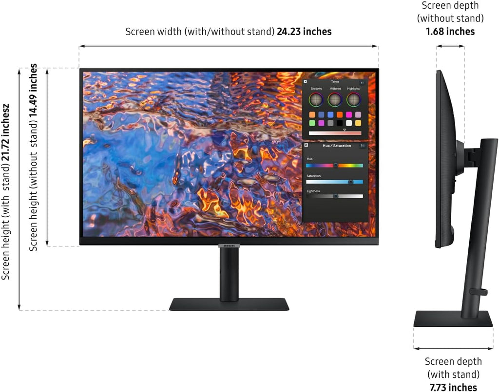 Samsung 27-Inch ViewFinity S80PB Series UHD Computer Monitor, DCI-P3 98%, VESA DisplayHDR 400, IPS Panel, Matte Display, USB-C, PIP/PBP, Intelligent Eye Care, LS27B804PXNXGO
