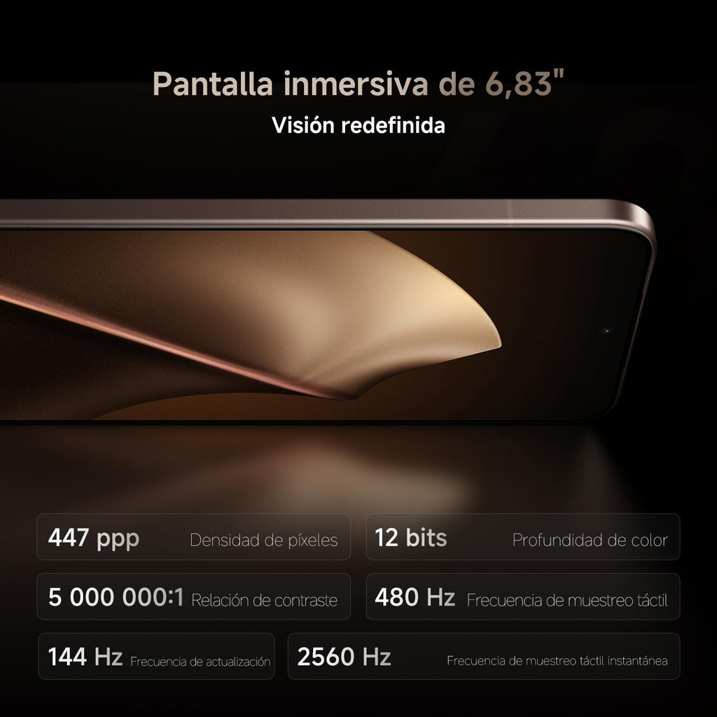 XIAOMI 15T Pro - Smartphone de 12+1024GB, Lente óptica Leica Summilux, MediaTek Dimensity 9400+, Pantalla Eye Care de 6,83" 144 Hz, HyperCharge de 90W, Cargador no Incluido, Mocha Gold (Versión ES)