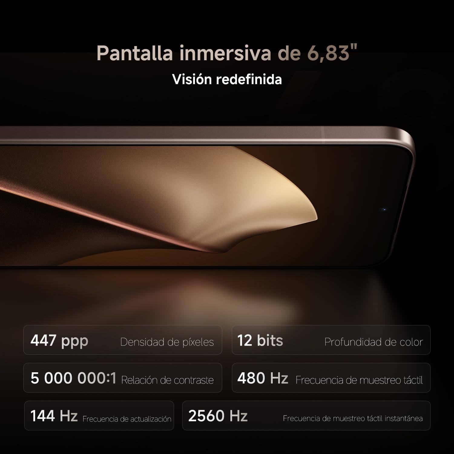 XIAOMI 15T Pro - Smartphone de 12+1024GB, Lente óptica Leica Summilux, MediaTek Dimensity 9400+, Pantalla Eye Care de 6,83" 144 Hz, HyperCharge de 90W, Cargador no Incluido, Mocha Gold (Versión ES)