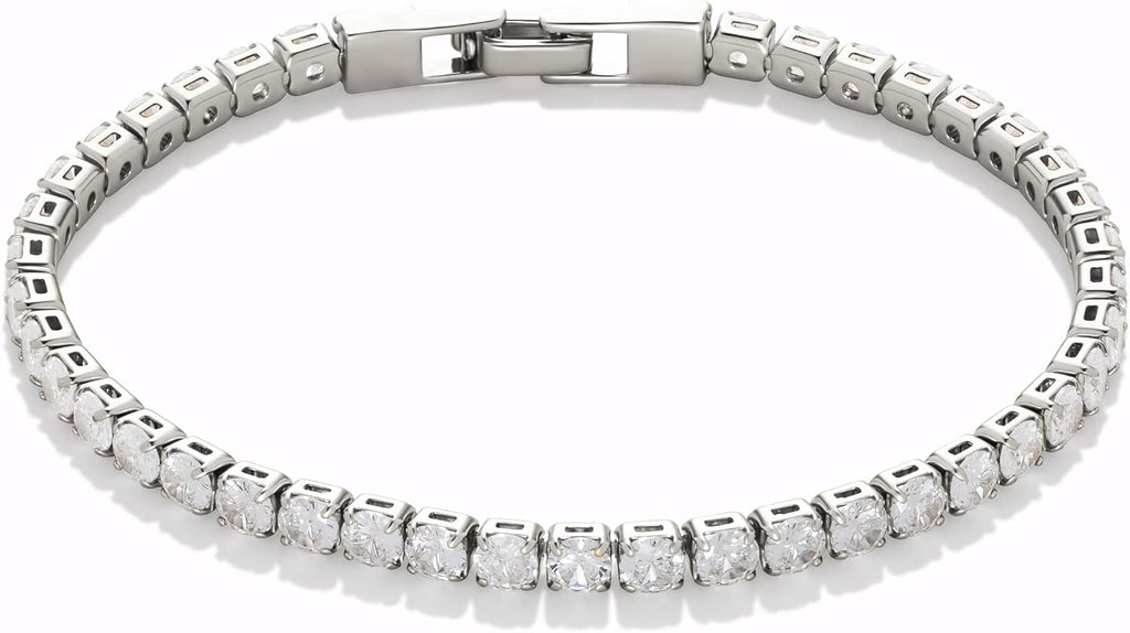 Amazon Essentials Cubic Zirconia Tennis Bracelet for Women, 7.5