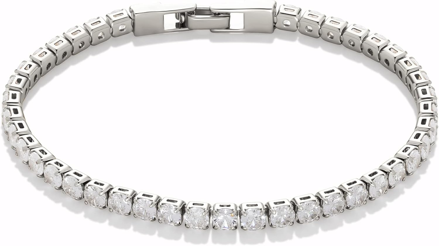 Amazon Essentials Cubic Zirconia Tennis Bracelet for Women, 7.5