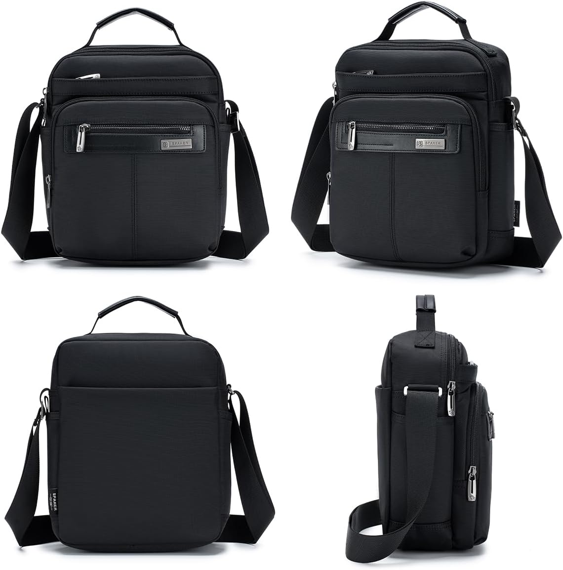 SPAHER - Mala para homem, mala de mão, tiracolo, bolsa de ombro, para homem, bolsa de peito, bolsa de ombro, Ipad mensageiro, bolsa de negócios, porta-talheres crossbody presente