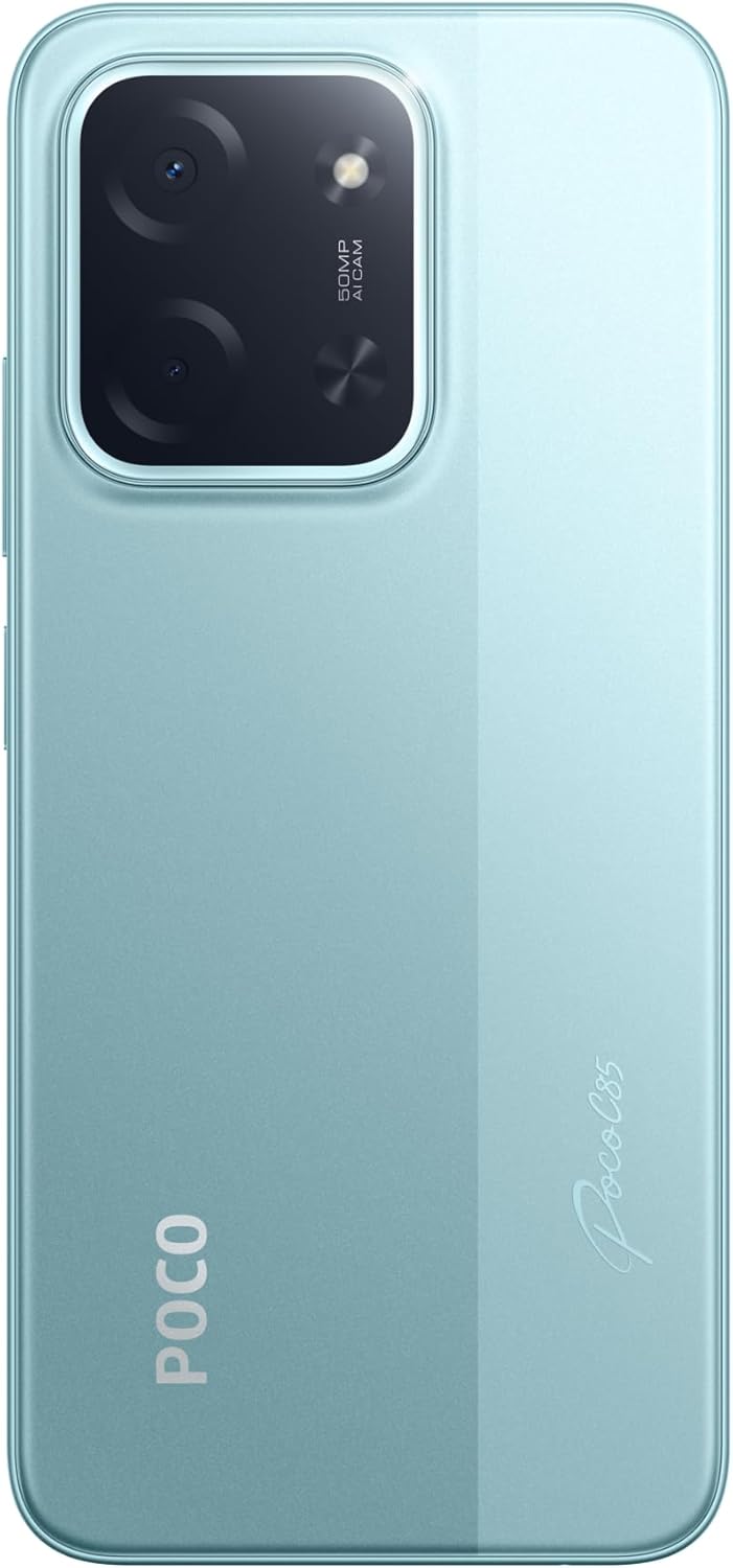 XIAOMI POCO C85 - Smartphone de 8+256GB, Cámara Dual de 50MP con AI, Pantalla inmersiva de 6,9”, Potente procesador Octa-Core, Carga rápida de 33W, 6000mAh, Cargador no Incluido, Verde (Versión ES)