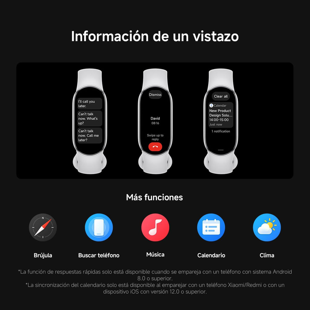 Xiaomi Smartband 10, Pantalla AMOLED de 1,72”, Carga rápida, 150+ Modos Deportivos, Monitorización de Salud y sueño, HyperOS 2.0, Impermeable 5ATM, Brújula