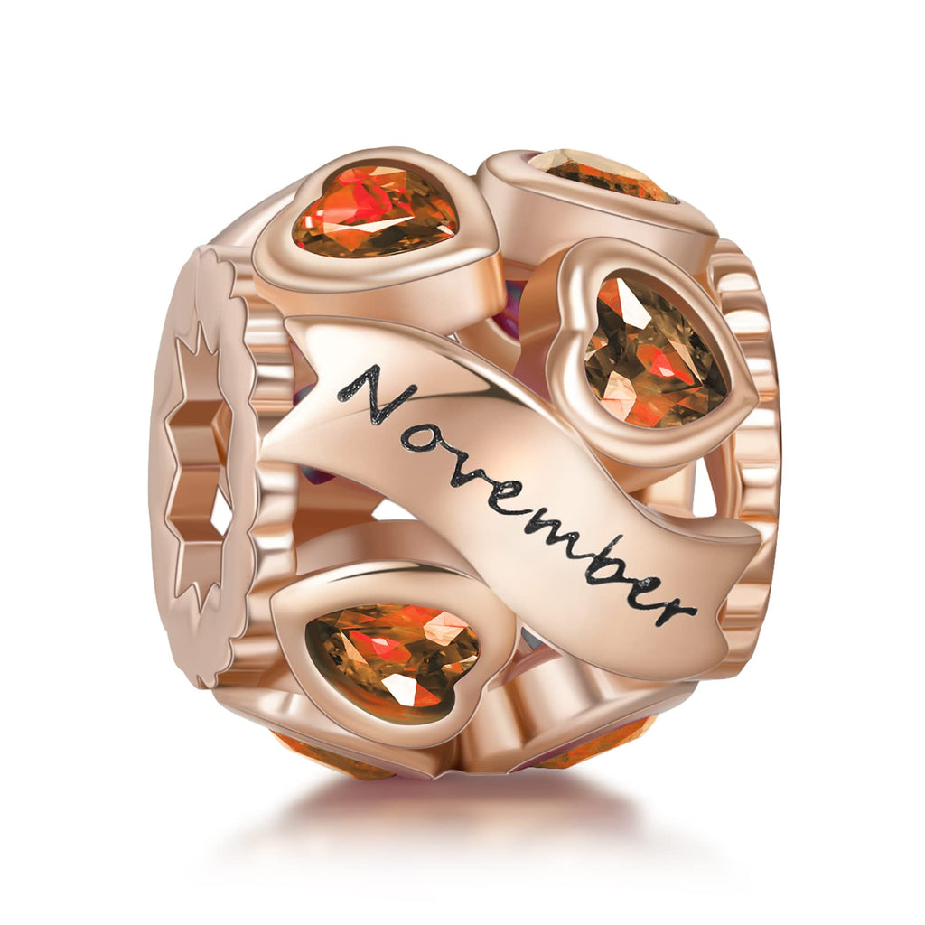 NINGAN Missangas de prata de lei 925 com pedra natal para pulseiras e colares com zircónia cúbica 5A, aniversário, dia da mãe, presentes de joalharia para mulheres e meninas