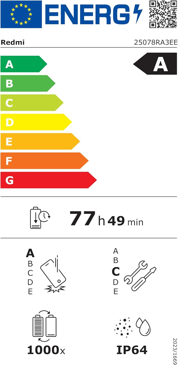 XIAOMI Redmi 15C Smartphone Móvil 4+128GB Pantalla de 6.9" 120Hz cámara IA de 50MP batería de 6000mAh Carga rápida de 33W procesador Octa-Core Negro