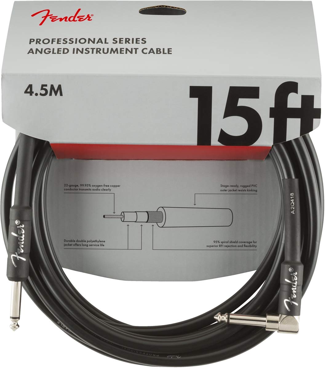 Fender PRO 10 ANGL INST CABLE BLK