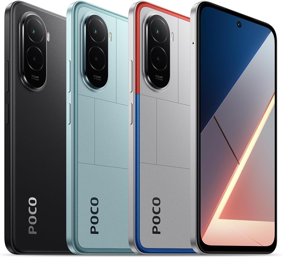 XIAOMI POCO M7 - Smartphone de 8+256GB, Cámara Dual de 50MP con AI, Pantalla inmersiva de 6,9” FHD+, Snapdragon 685, Carga rápida de 33W y Reversible de 18W, Cargador no Incluido, Plata (Versión ES)