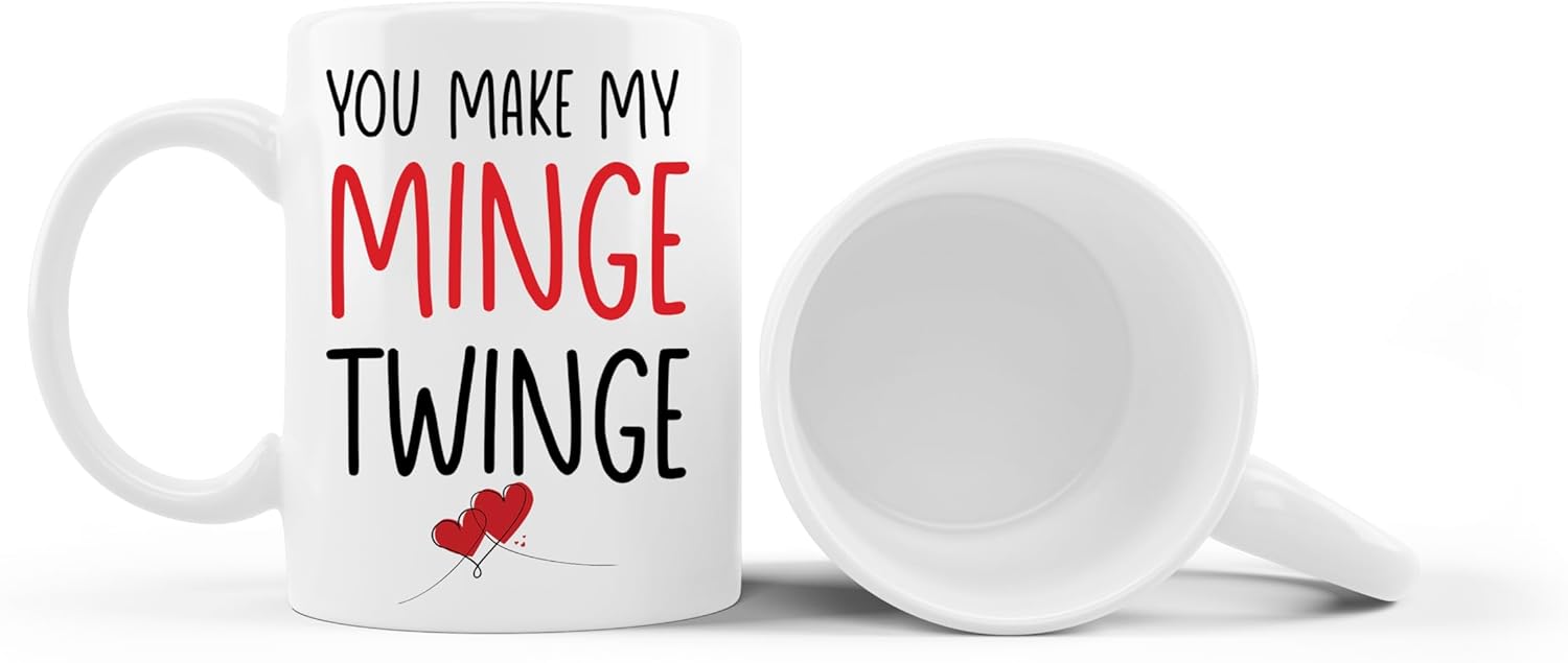 Jungle Mug Caneca do Dia dos Namorados | You Make My Minge Twinge | Caneca de aniversário para ele | Caneca de café | Dia dos Namorados | Presentes de namorado | Presentes de namorado