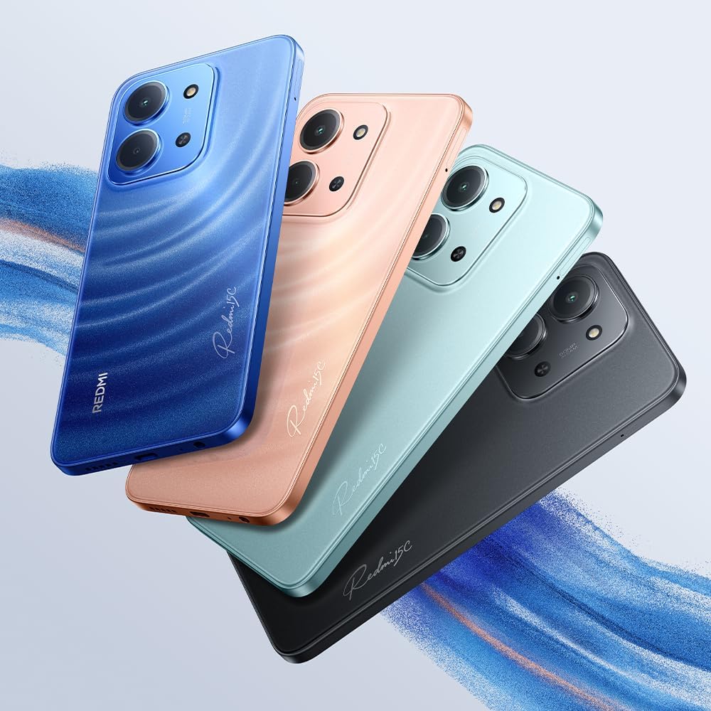 XIAOMI Redmi 15C - Smartphone de 4+128GB, Cámara Dual con IA de 50 MP, Pantalla inmersiva de 6,9" 120 Hz, Potente procesador octacore, Carga rápida de 33W, Cargador no Incluido, Azul (Versión ES)