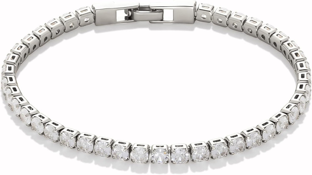 Amazon Essentials Cubic Zirconia Tennis Bracelet for Women, 7.5