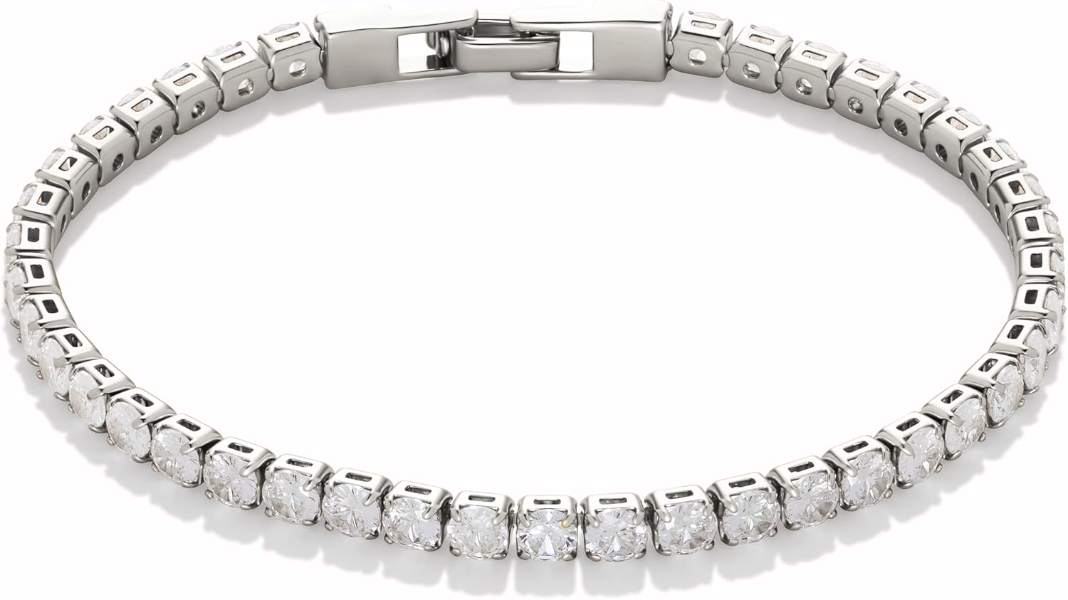 Amazon Essentials Cubic Zirconia Tennis Bracelet for Women, 7.5