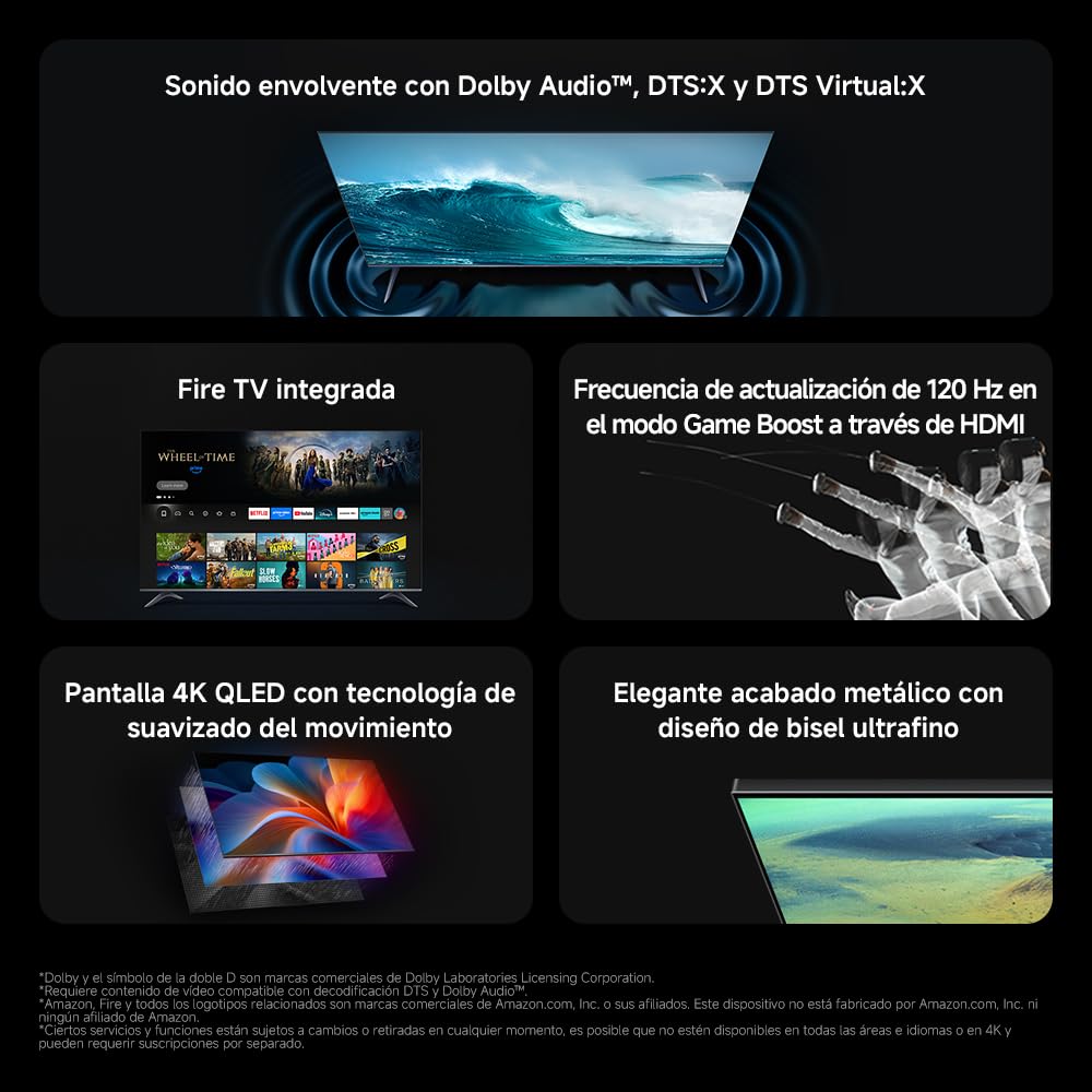 XIAOMI TV F 32, 32 polegadas (81 cm), HD, Smart TV, Fire OS7, controlo de voz Alexa, áudio Dolby, DTS Virtual: X, DTS-HD, compatível com Apple AirPlay, 2025
