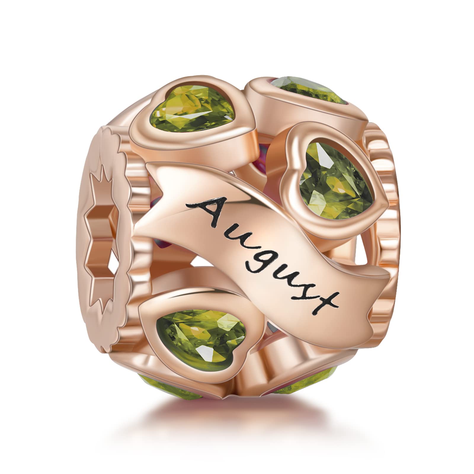 NINGAN Missangas de prata de lei 925 com pedra natal para pulseiras e colares com zircónia cúbica 5A, aniversário, dia da mãe, presentes de joalharia para mulheres e meninas