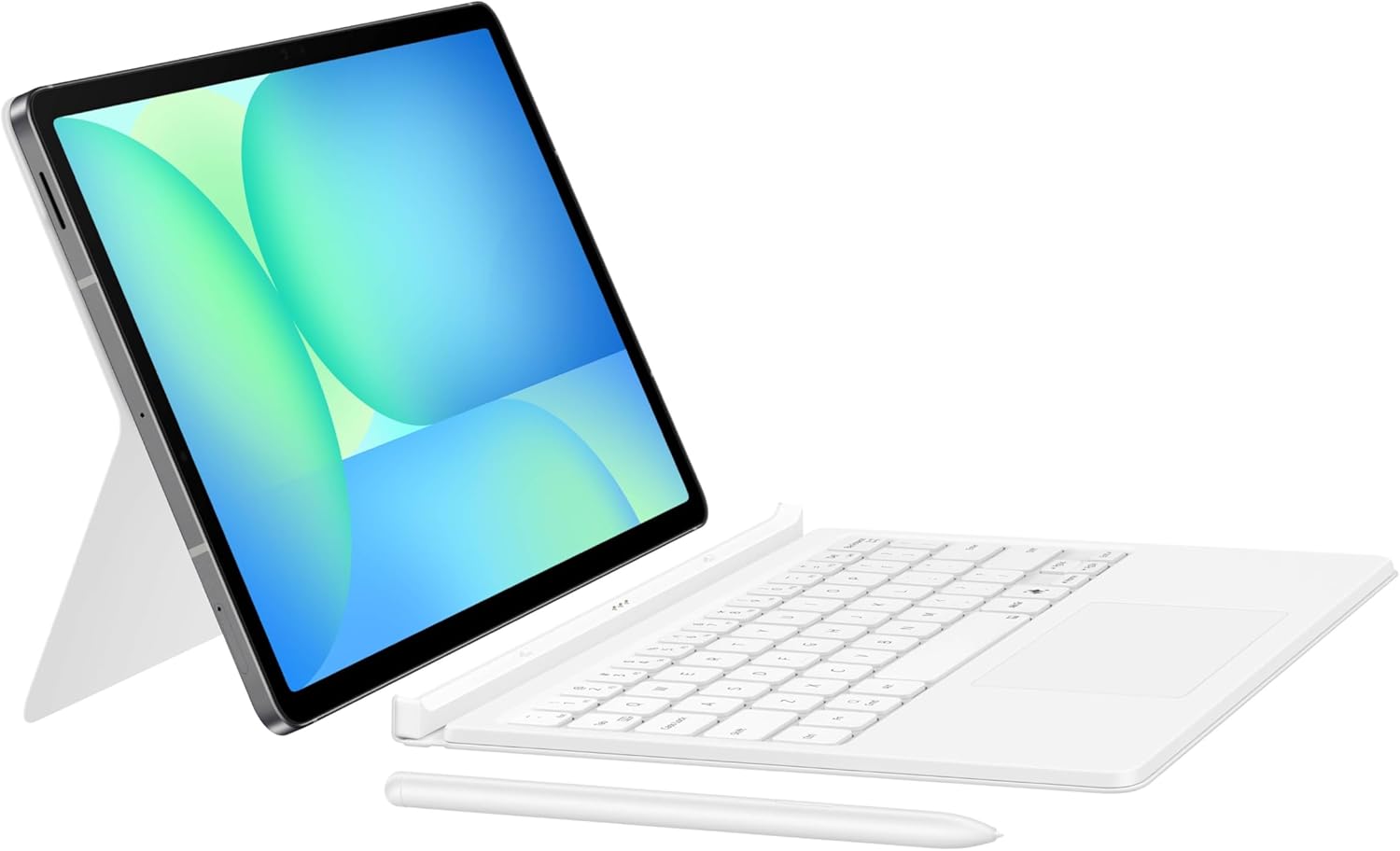 Samsung Galaxy Tab S9 | S9 FE | S10 FE, FE Book Cover Keyboard AI Key for Galaxy Tab S10 FE, Detachable Platform, PC-Like Experience, Wireless Keyboard Sharing, White