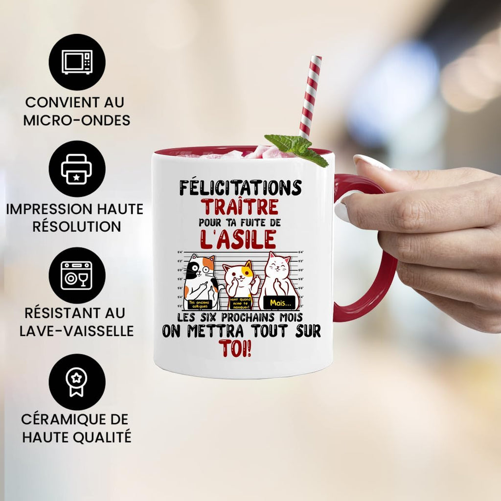 Jungle Mug Caneca colega | Parabéns traidor | Caneca | Presente para homem | Ideia de presente para mulher | Presente para colegas de trabalho para mulher | Ideia de presente de humor | retiro