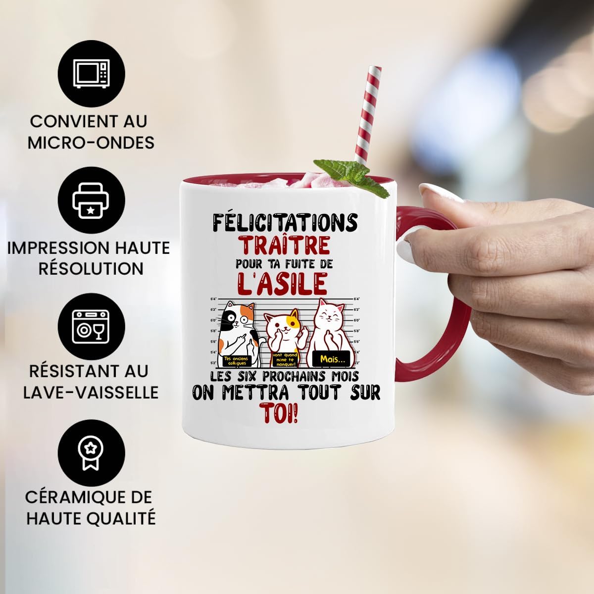 Jungle Mug Caneca colega | Parabéns traidor | Caneca | Presente para homem | Ideia de presente para mulher | Presente para colegas de trabalho para mulher | Ideia de presente de humor | retiro