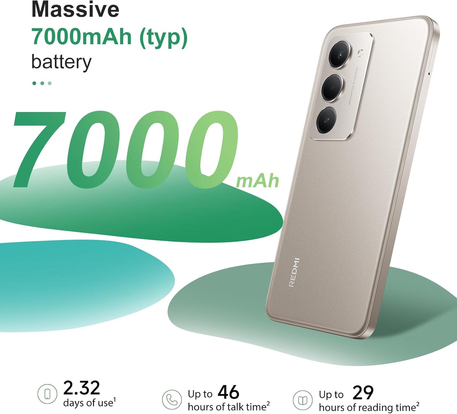 XIAOMI Redmi 15 4G 8+256GB Smartphone – Batería 7000mAh | Pantalla 6.9" FHD+ 144Hz | Snapdragon 685 | Cámara Dual 50MP | Carga Rápida 33W | Diseño Quad-Curve (Gray, con Funda)