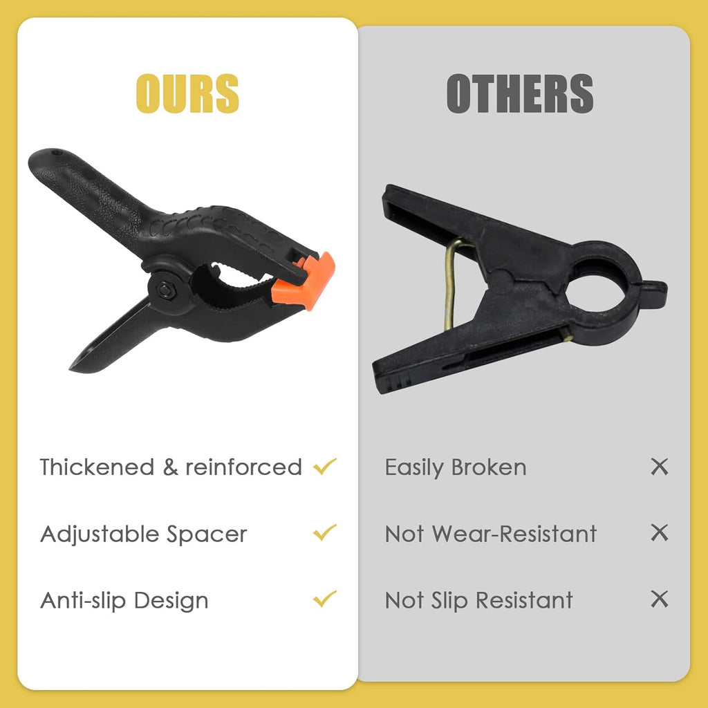 10 Large Nylon Tweezers, Multi-functional Carpentry Clamp, Strong Fixing Accessory, Suitable for Jointing, DIY, Photography and Carpentry