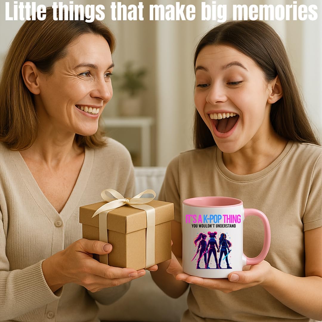 kpop Caneca de anime com texto "It's a Kpop Thing" | Ideia de presente divertida para fãs de anime | Caneca de merchandising Kpop para escritório ou escola |