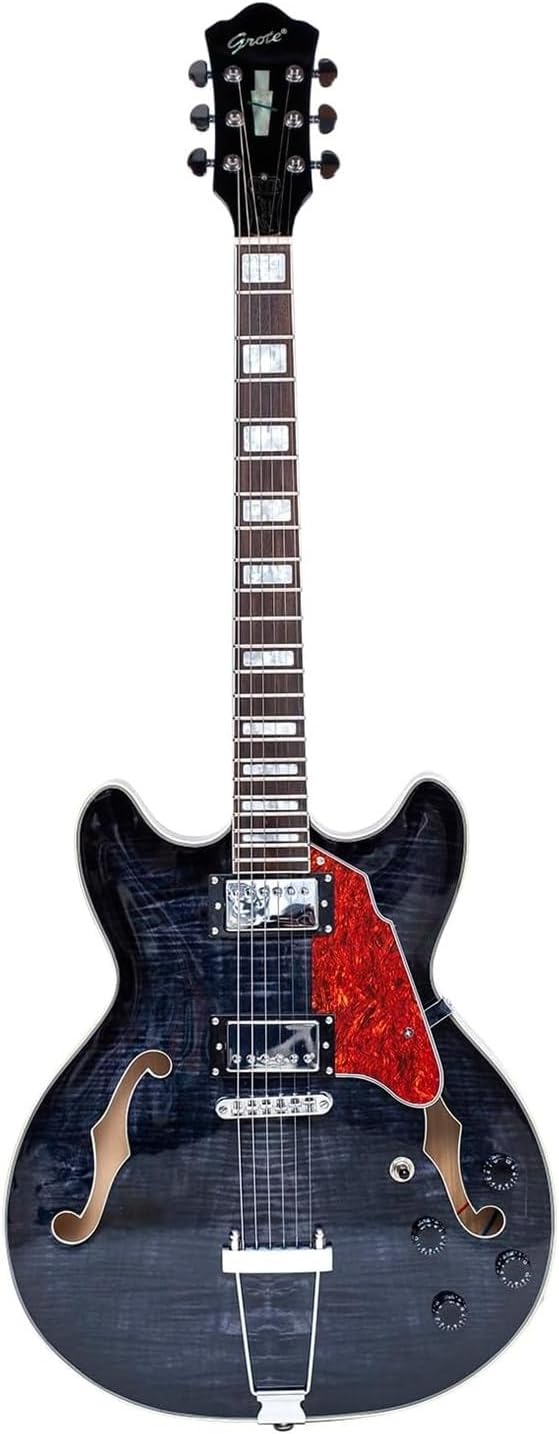 Kits de guitarra elétrica guitarra elétrica de jazz de corpo semi oco instrumento profissional