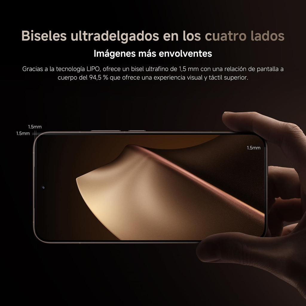 XIAOMI 15T Pro - Smartphone de 12+1024GB, Lente óptica Leica Summilux, MediaTek Dimensity 9400+, Pantalla Eye Care de 6,83" 144 Hz, HyperCharge de 90W, Cargador no Incluido, Mocha Gold (Versión ES)