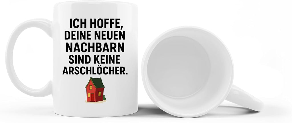 Jungle Mug Caneca divertida para se mudar | Espero que os seus novos vizinhos não sejam s | Presente divertido para despedida de casa novo apartamento