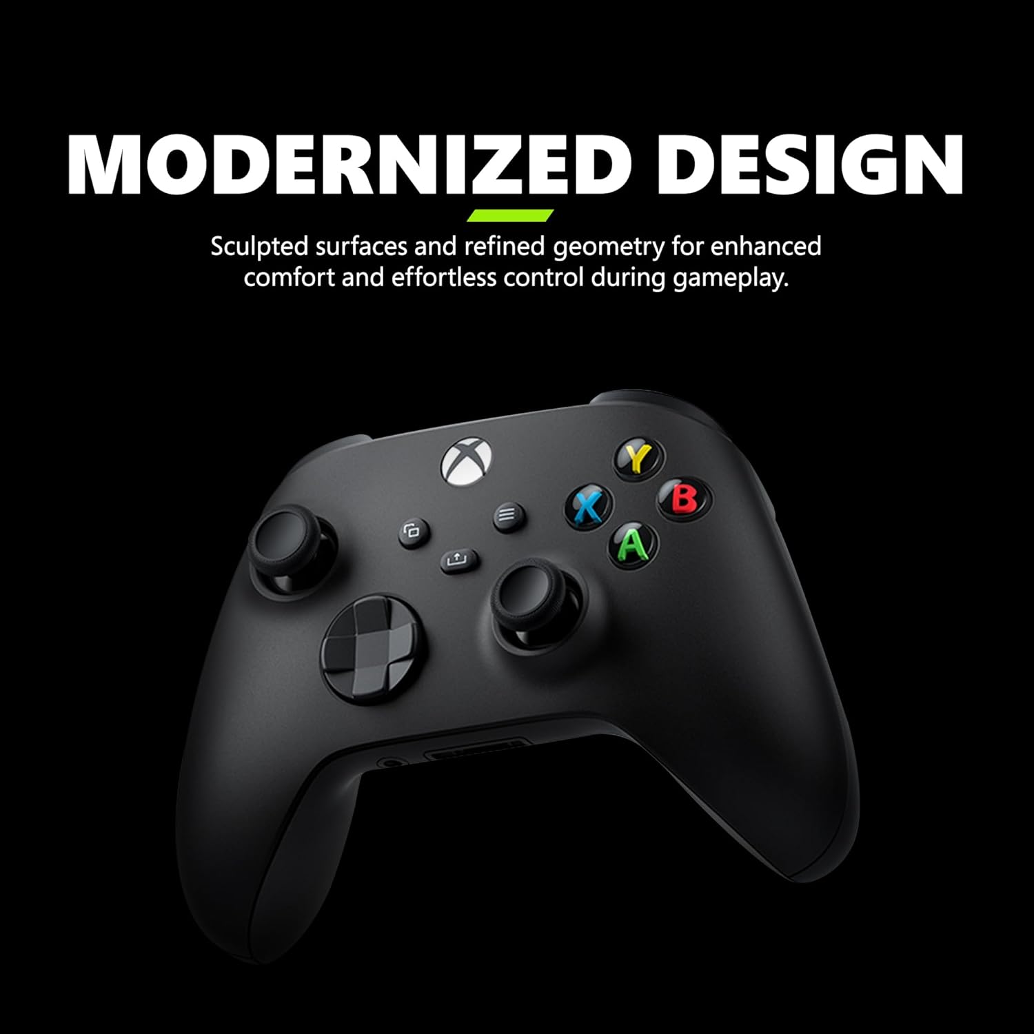 Xbox Wireless Gaming Controller (2025) – Carbon Black – Play on Xbox, Windows, Android, iOS, FireTV Sticks, Smart TVs, VR Headsets