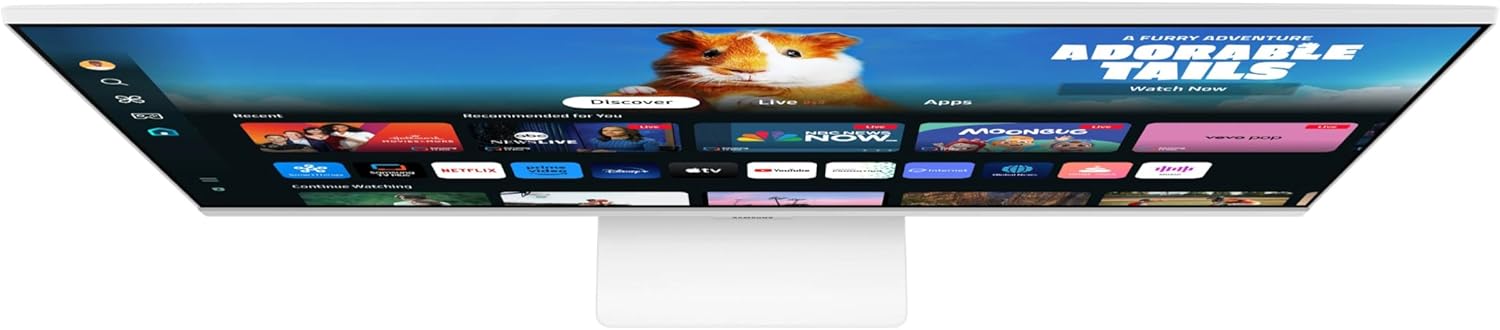 SAMSUNG 27-Inch M5 (M50D) Series FHD Smart Monitor with Streaming TV, Speakers, HDR10, Gaming Hub, Multiple Ports, Workout Tracker, Vision Accessibility Tools, LS27DM501ENXZA, 2024