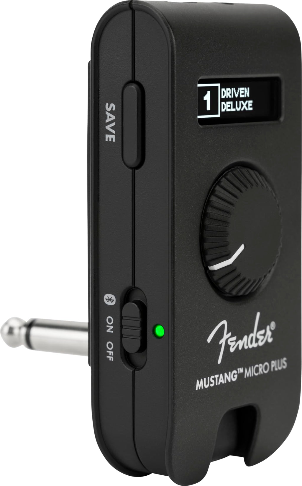 Fender Mustang Micro Plus amplificador de guitarra, amplificador de auriculares pessoal com 25 modelos de amplificador, 25 efeitos, Bluetooth e 100 presets, recarregável por USB
