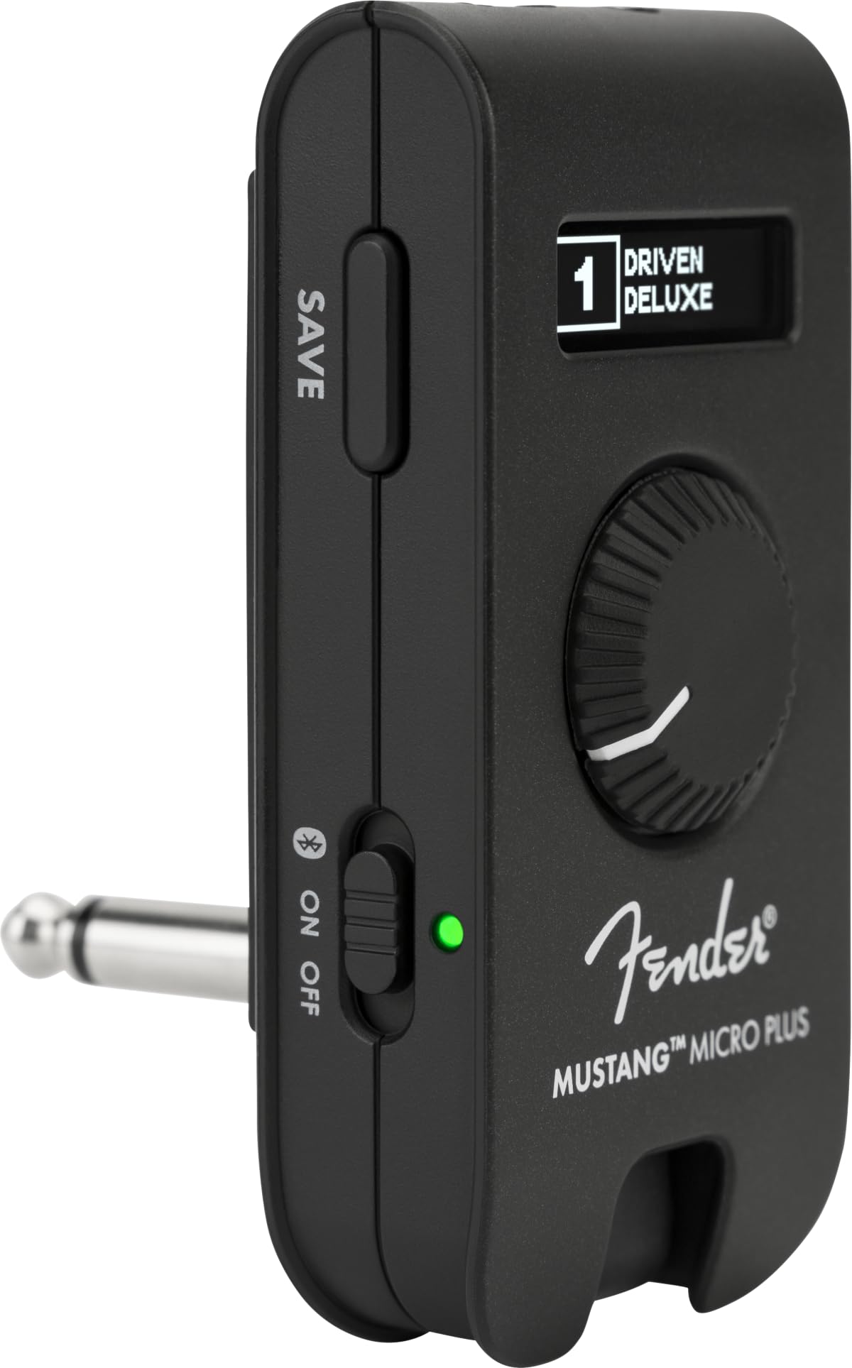 Fender Mustang Micro Plus amplificador de guitarra, amplificador de auriculares pessoal com 25 modelos de amplificador, 25 efeitos, Bluetooth e 100 presets, recarregável por USB