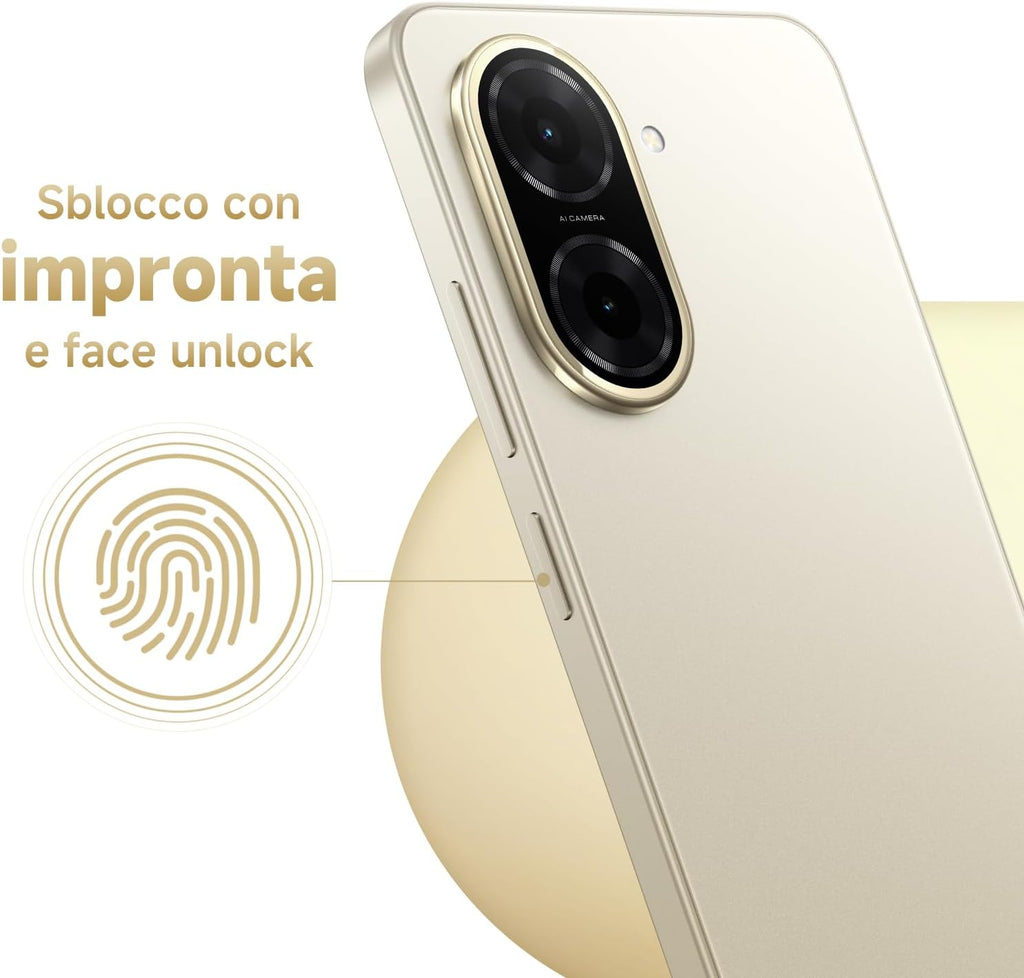 XIAOMI Redmi A5 Móvil 6.88" 120Hz, 64GB+3GB RAM - Cámara AI 32MP, Batería 5200mAh, Lector Huella, Procesador Octa-Core - Oro