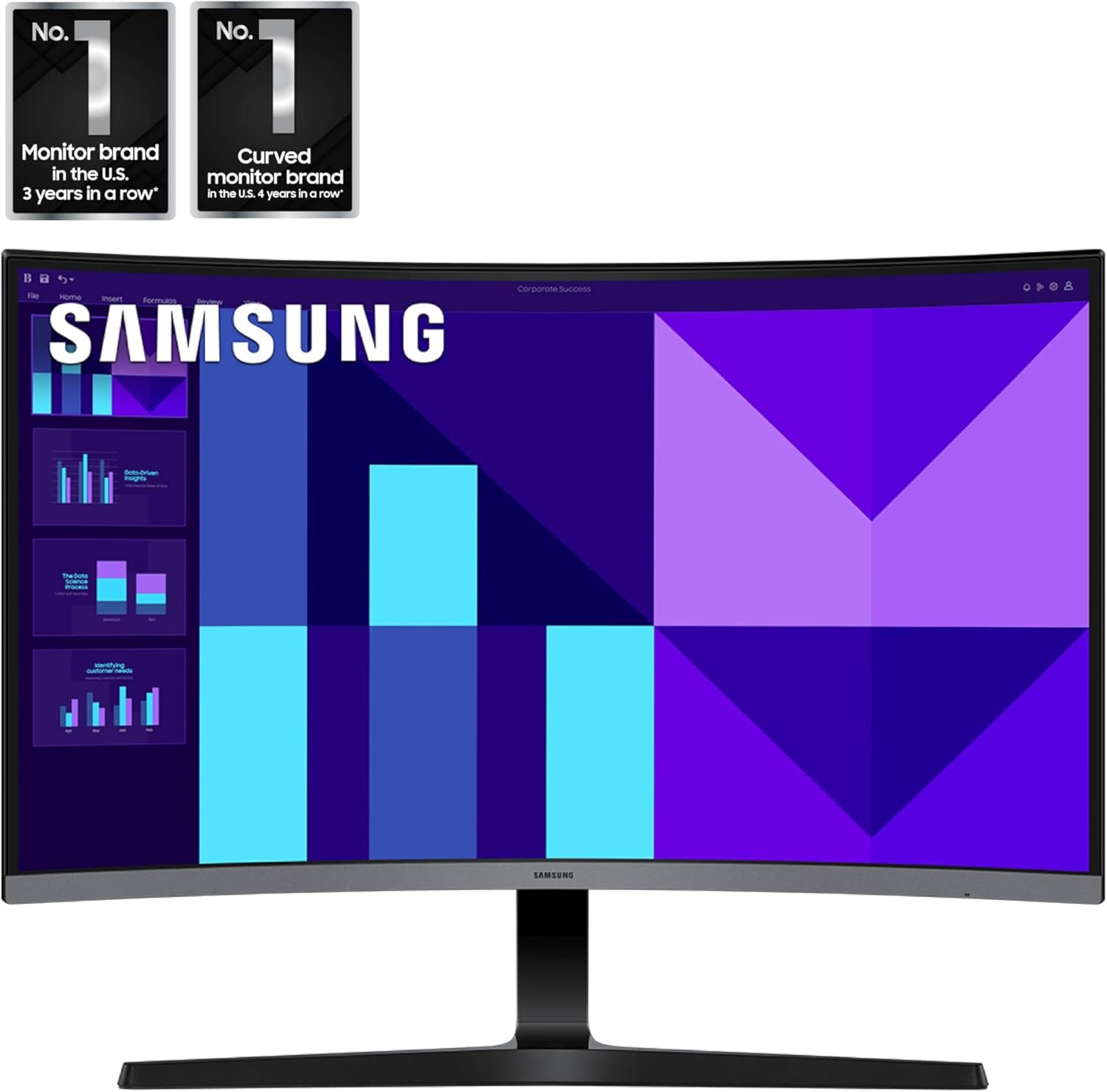 Samsung 27-inch S3 (S39GD) FHD 100Hz Curved Monitor, Game Mode, Eye Saver Mode, Multiple Connectivity with HDMI Port, Built-in Speakers, LS27D396GANXZA, 2025