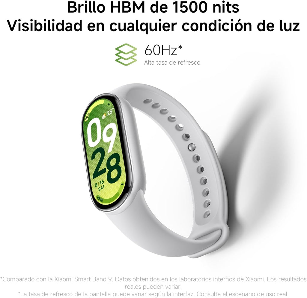 Xiaomi Smartband 10, Pantalla AMOLED de 1,72”, Carga rápida, 150+ Modos Deportivos, Monitorización de Salud y sueño, HyperOS 2.0, Impermeable 5ATM, Brújula