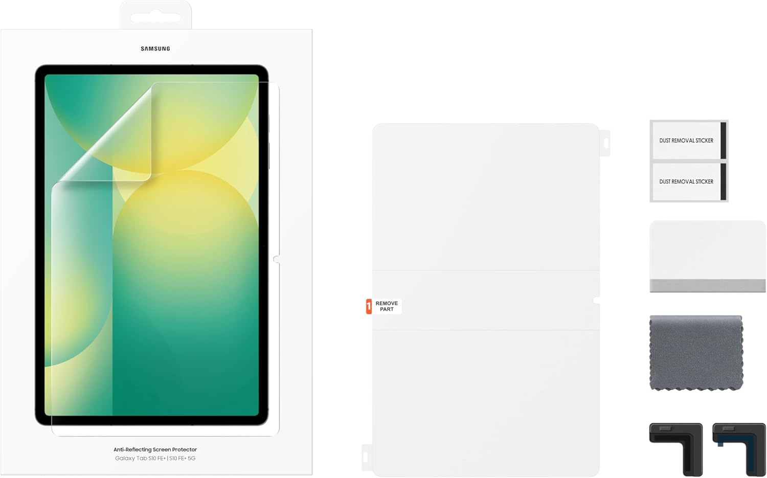 Samsung Galaxy Tab S10 FE+ Anti-Reflective Screen Protector for Galaxy Tab S10 FE+, Attachable Coating, Transparent