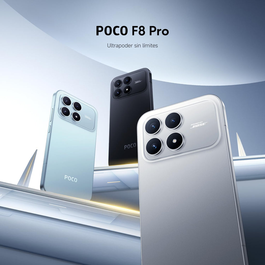 XIAOMI POCO F8 Ultra Smartphone 16+512GB, 6.85" 120Hz AMOLED Display, Snapdragon 8 Elite Gen 5, Hypercharge 100W Charging and 50W Wireless, Charger Not Included, Denim Blue (ES Version)