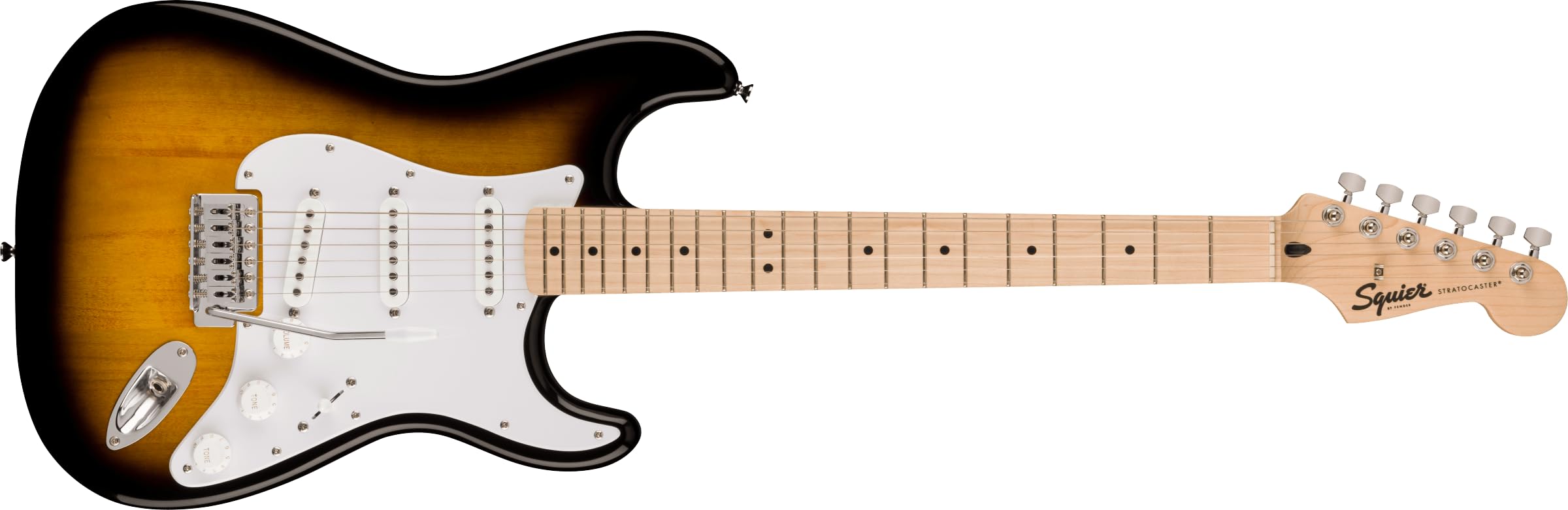 Squier by Fender Sonic Stratocaster Pack de Guitarra Eléctrica, Diapasón de Arce, Negro, Funda, Amplificador Squier Frontman 10G - 230V EU, Incluye cursos virtuales gratuitos en Fender Play