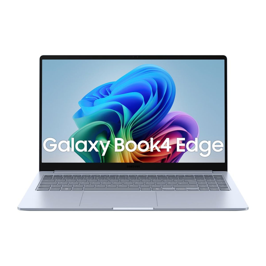 Samsung Galaxy Book4 Edge, computador portátil IA Copilot+, PC HDR de 16", Snapdragon X Elite X1E-84-100, 16GM RAM, 1TB SSD, Qualcomm Adreno GPU, Windows 11 Home, azul, teclado QWERTY espanhol