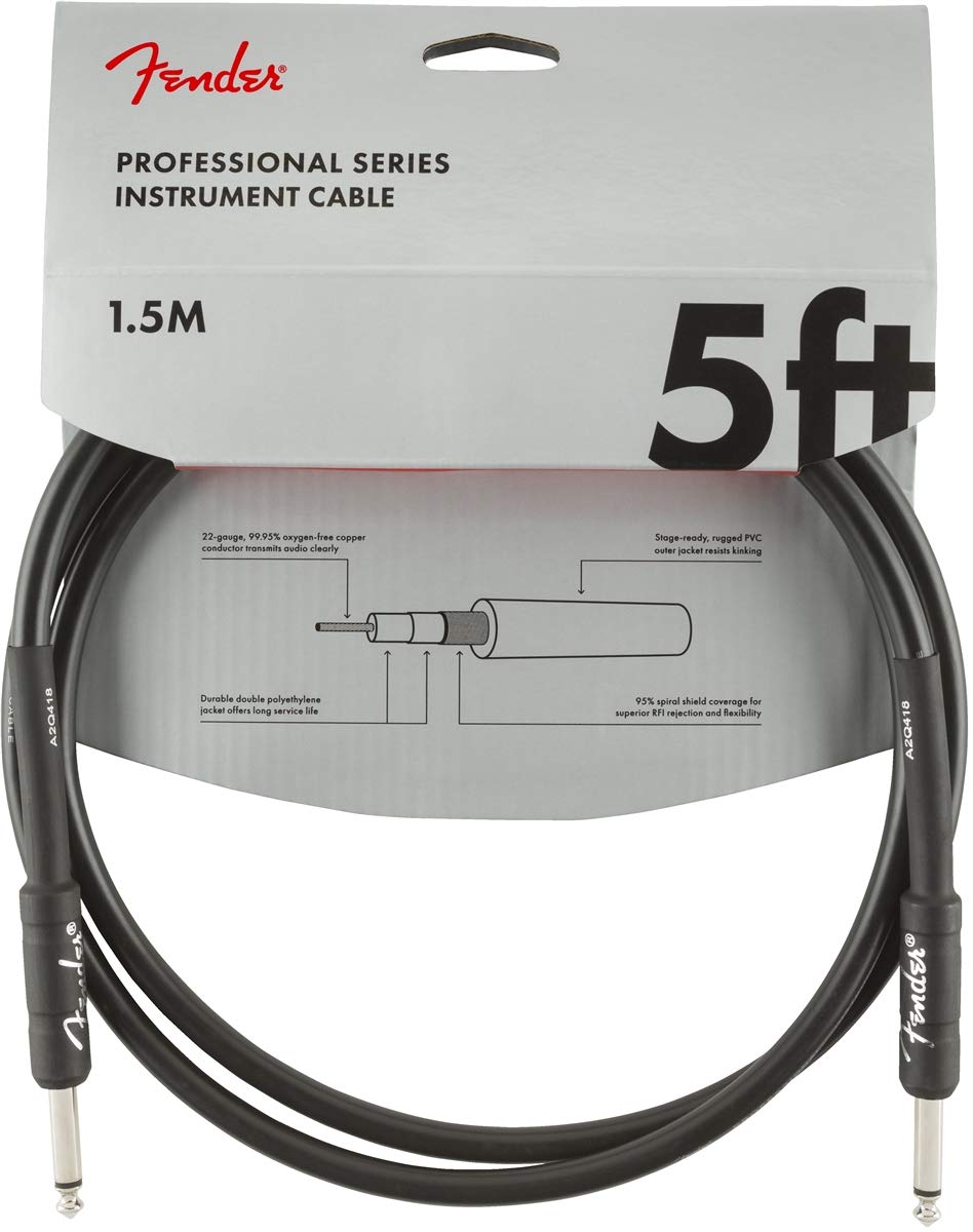 Fender PRO 10 ANGL INST CABLE BLK